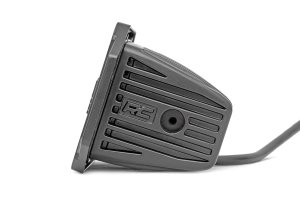 LED Light Pods - Rough Country - Flush Mount | Amber DRL - Black